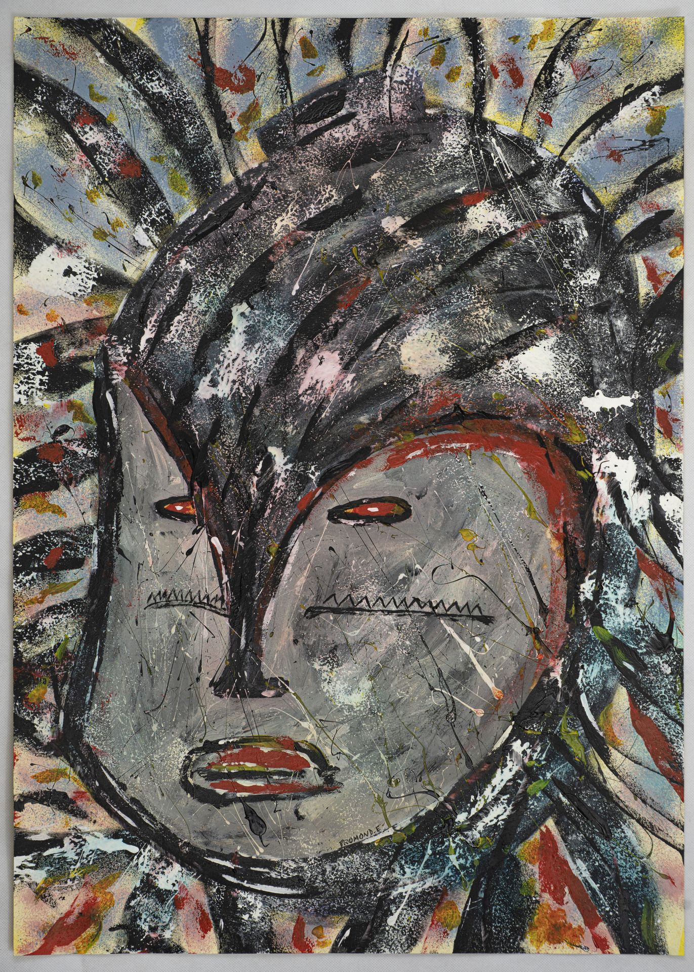 Peinture Emmanuel Fromond "Le Masque de Guerre"